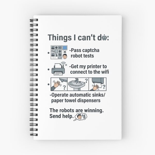 Item preview, Things I Can't Do Funny Meme | Robot vs Human Humor | Sarcastic Geek Gift Tee designed and sold by just-quotes.