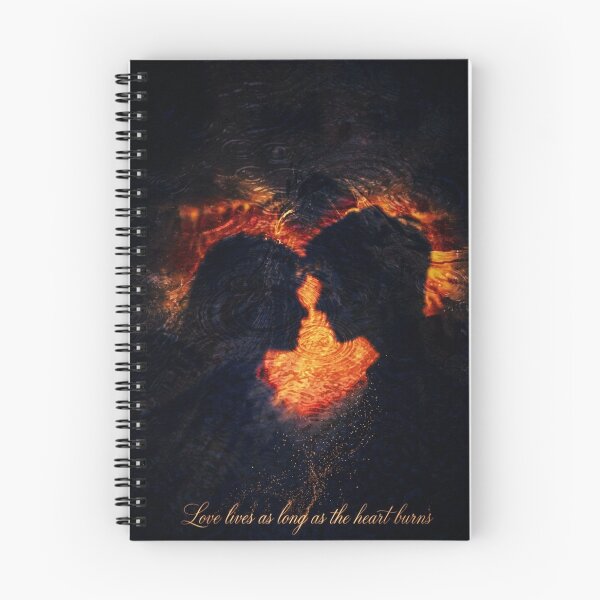 Item preview, Love Lives as Long as the Heart Burns | Dark Romantic Wall Art designed and sold by WitchyBotanicaArt.