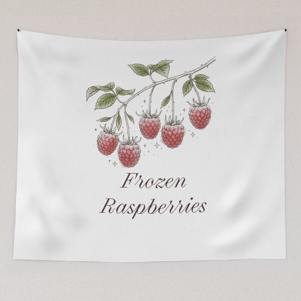 Item preview, Vintage Frozen Raspberries Illustration - Cozy Botanical designed and sold by Cozy Aesthetic design .