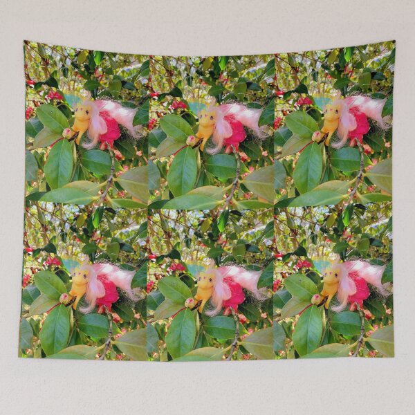 Item preview, Little Flitter Pony Among Pink Camellia Blossoms designed and sold by CelticValkyrie.