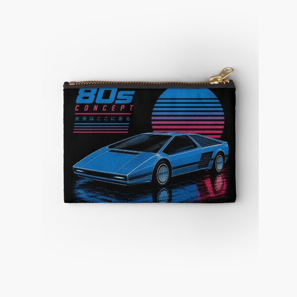 Item preview, 80s Retro Futuristic Concept Car Neon Synthwave Design designed and sold by TEEJAMBOREE.