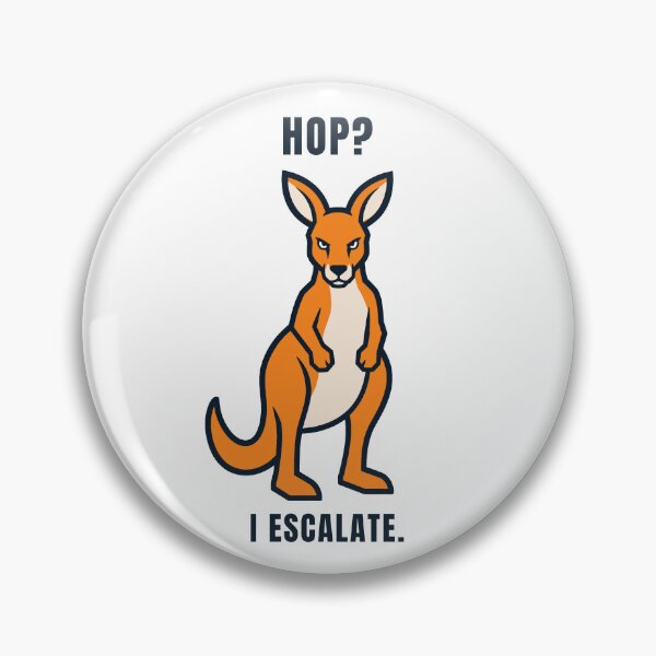Item preview, Hop? I Escalate Funny Angry Kangaroo Shirt designed and sold by Lyfeinsights.
