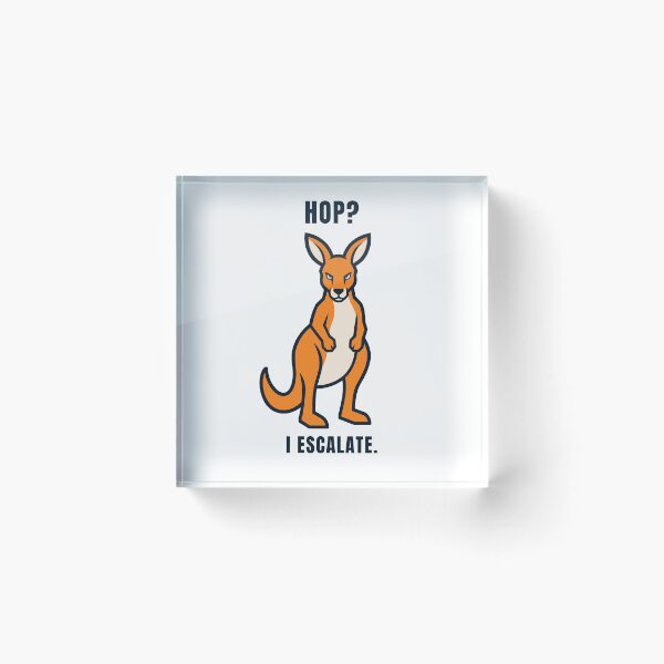 Item preview, Hop? I Escalate Funny Angry Kangaroo Shirt designed and sold by Lyfeinsights.