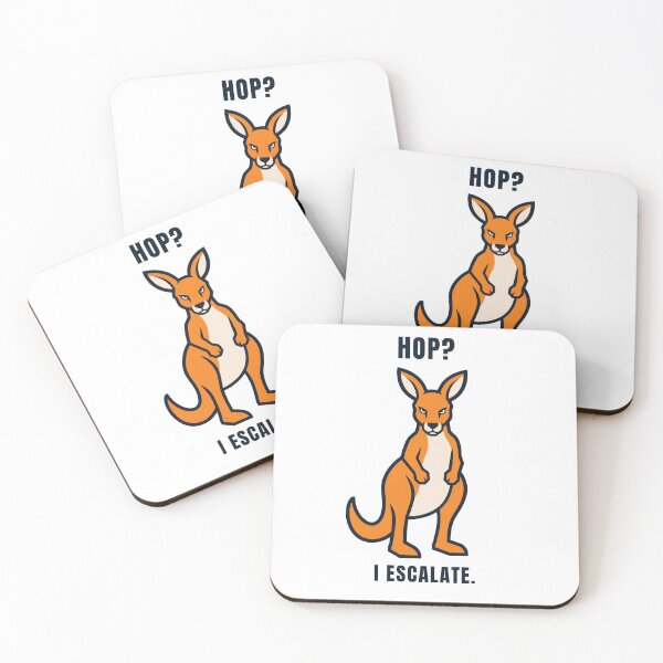 Item preview, Hop? I Escalate Funny Angry Kangaroo Shirt designed and sold by Lyfeinsights.