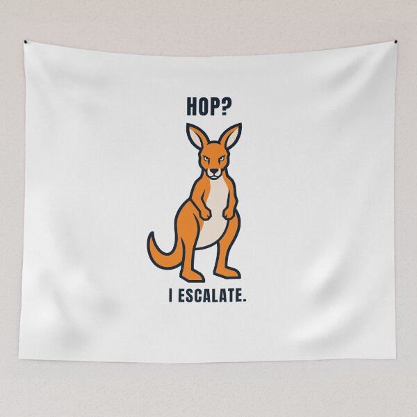 Item preview, Hop? I Escalate Funny Angry Kangaroo Shirt designed and sold by Lyfeinsights.