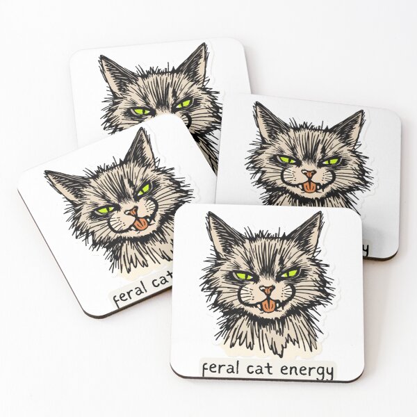 Item preview, Feral Cat Energy Sticker  designed and sold by HappyDoodle11.