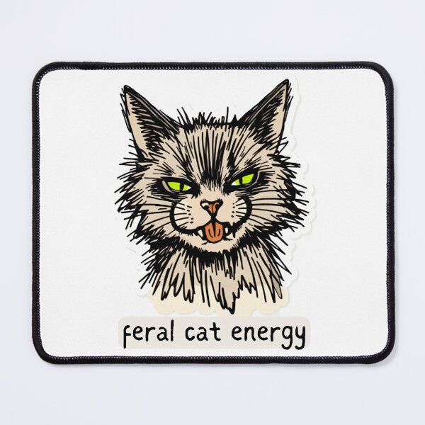 Item preview, Feral Cat Energy Sticker designed and sold by HappyDoodle11.