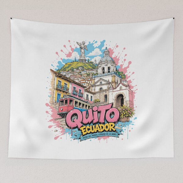 Artikelvorschau, Quito, Ecuador – Urban Graffiti – Reisen – Vintage-Design entworfen und verkauft von AtuqStudio.