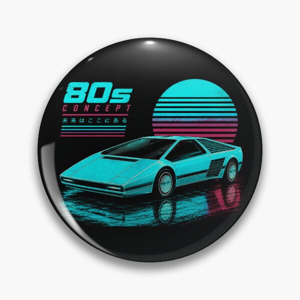 Item preview, 80s Retro Futuristic Concept Car Neon Synthwave Design designed and sold by TEEJAMBOREE.