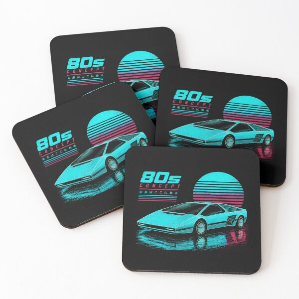Item preview, 80s Retro Futuristic Concept Car Neon Synthwave Design designed and sold by TEEJAMBOREE.