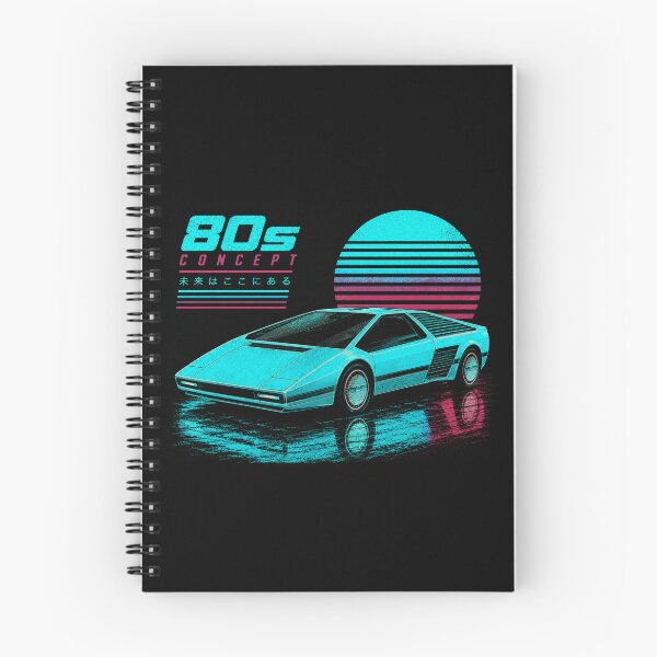 Item preview, 80s Retro Futuristic Concept Car Neon Synthwave Design designed and sold by TEEJAMBOREE.