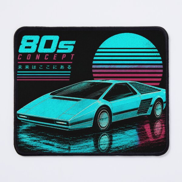 Item preview, 80s Retro Futuristic Concept Car Neon Synthwave Design designed and sold by TEEJAMBOREE.