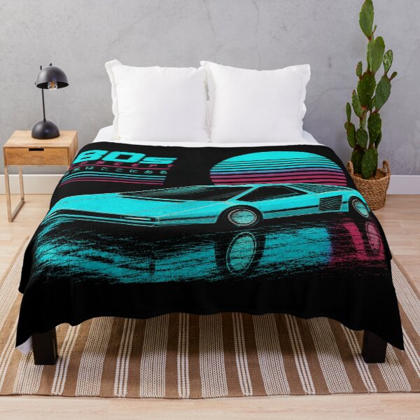 Item preview, 80s Retro Futuristic Concept Car Neon Synthwave Design designed and sold by TEEJAMBOREE.