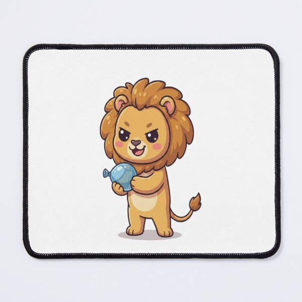 Item preview, Cute Lion Holding Water Balloon designed and sold by Ella_Sketch.