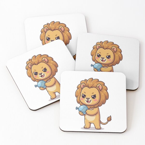 Item preview, Cute Lion Holding Water Balloon designed and sold by Ella_Sketch.