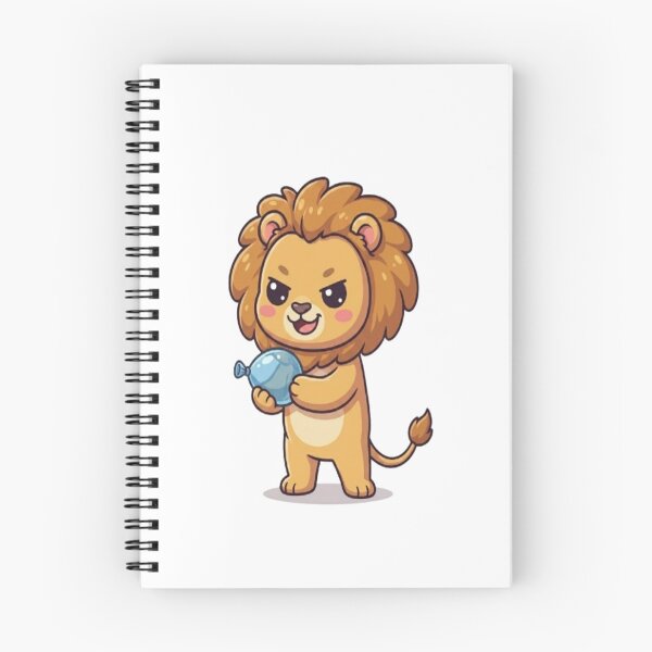 Item preview, Cute Lion Holding Water Balloon designed and sold by Ella_Sketch.