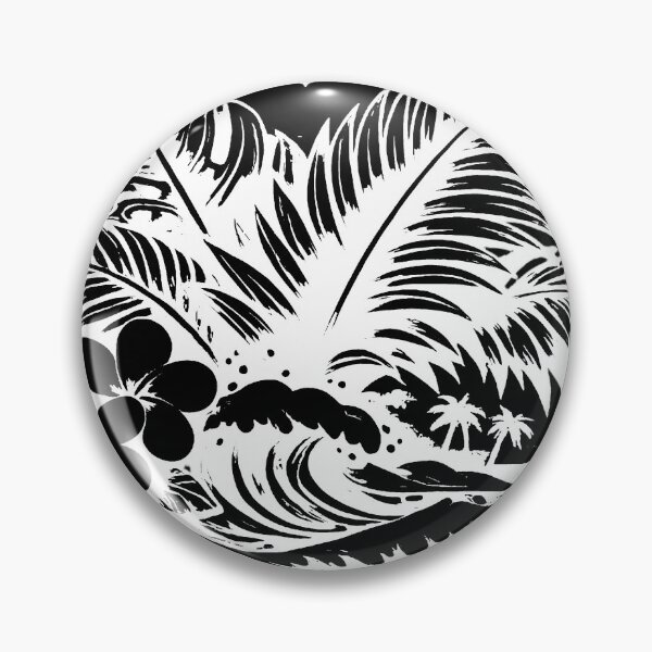 Item preview, Tropical palm and island design (negative ver) designed and sold by Moonshroomarts.