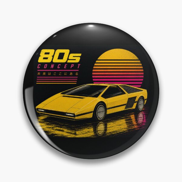 Item preview, 80s Retro Futuristic Concept Car Neon Synthwave Design designed and sold by TEEJAMBOREE.
