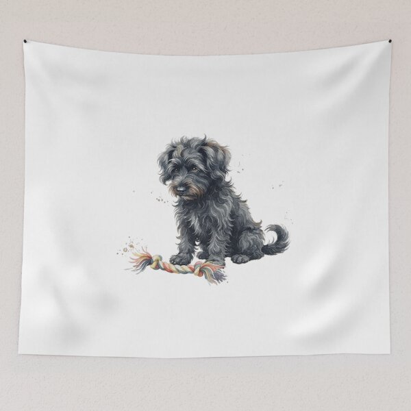 Item preview, Russian Terrier watercolor sitting designed and sold by TheMagicIcon.