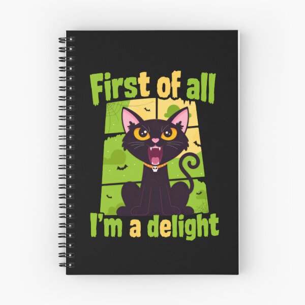 Item preview, First Of All I'm A Delight Black Cat Halloween Sarcastic Pet Lover designed and sold by JonesFlora2025.