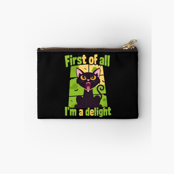 Item preview, First Of All I'm A Delight Black Cat Halloween Sarcastic Pet Lover designed and sold by JonesFlora2025.