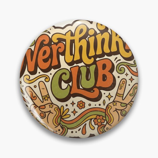 Item preview, Overthinking Club Retro 70s Groovy Funny Mental Health designed and sold by Arobinoz.