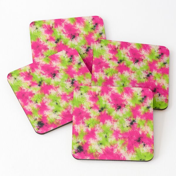 Item preview, Neon Bloom Burst – Vibrant Pink and Lime Abstract Pattern designed and sold by Ingorgia Studio.