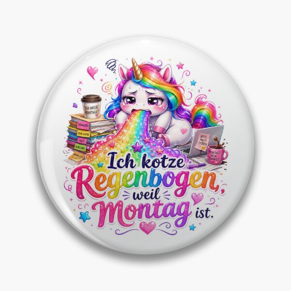 Item preview, I Vomit Rainbows Because It’s Monday Unicorn designed and sold by Tinosshop.