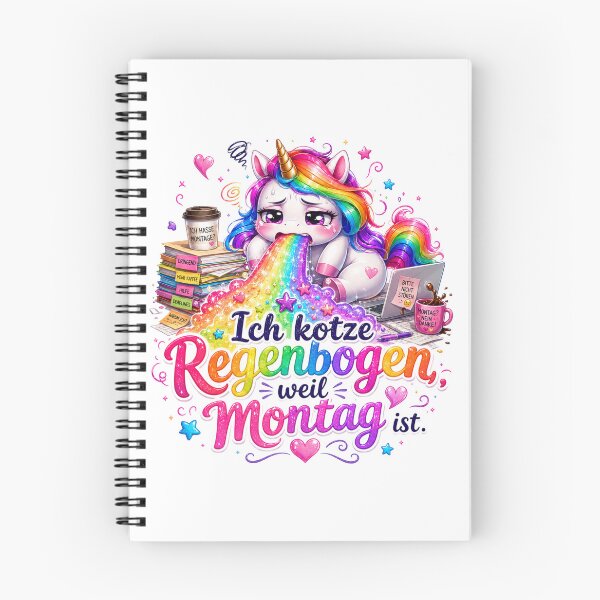 Item preview, I Vomit Rainbows Because It’s Monday Unicorn designed and sold by Tinosshop.