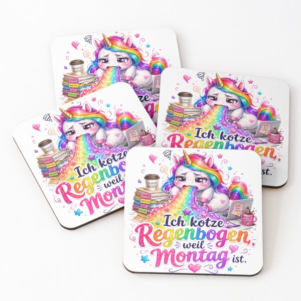 Item preview, I Vomit Rainbows Because It’s Monday Unicorn designed and sold by Tinosshop.