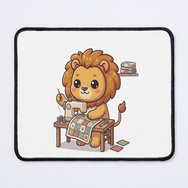 Item preview, Cute Lion Sewing Quilt Machine designed and sold by Ella_Sketch.