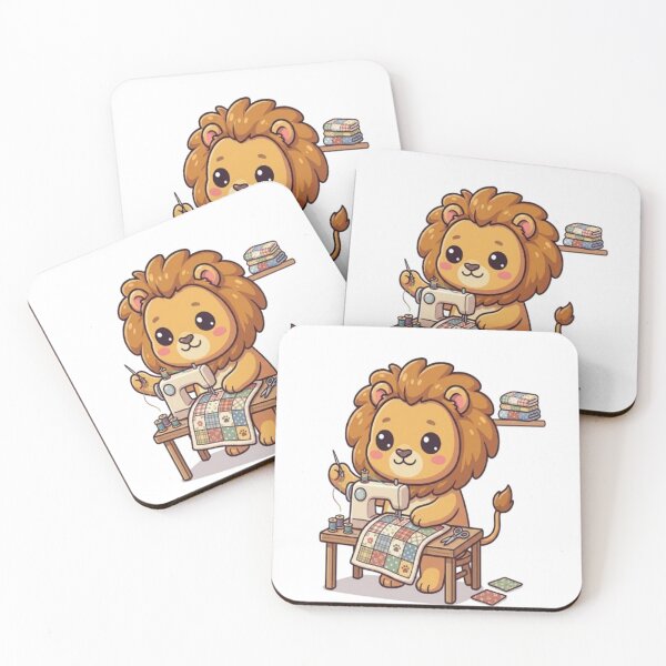 Item preview, Cute Lion Sewing Quilt Machine designed and sold by Ella_Sketch.
