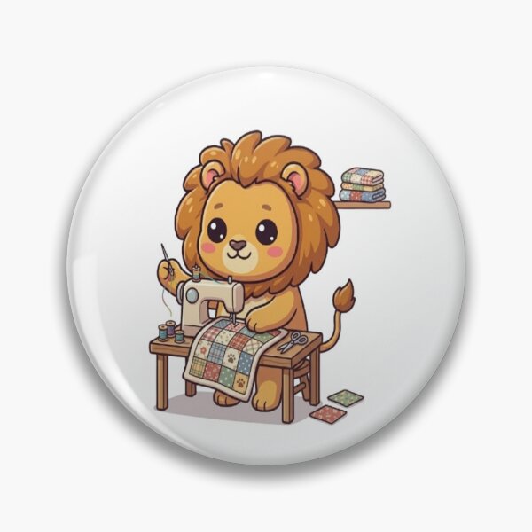 Item preview, Cute Lion Sewing Quilt Machine designed and sold by Ella_Sketch.