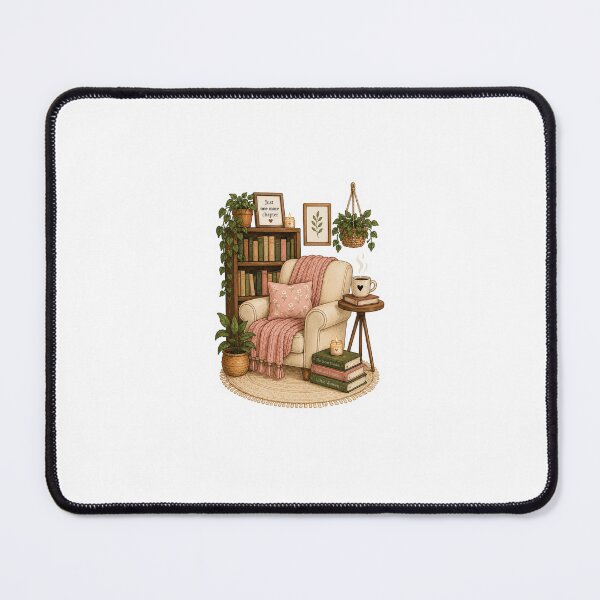 Item preview, Cozy Reading Nook Just One More Chapter Sticker designed and sold by PopStickerLab22.