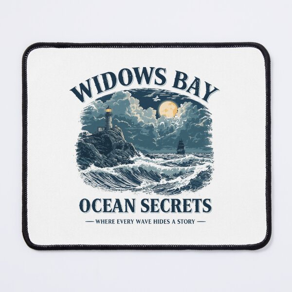 Item preview, Widows Bay Ocean Secrets Vintage Lighthouse T-Shirt | Nautical Ocean Waves Retro Maritime Graphic | Dark Coastal Adventure Design designed and sold by Vvmd.