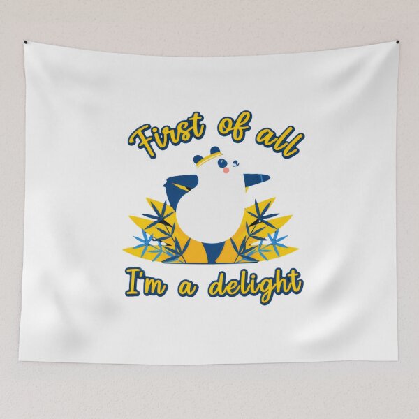 Item preview, First Of All I'm A Delight Panda Yoga Mindfulness designed and sold by JonesFlora2025.
