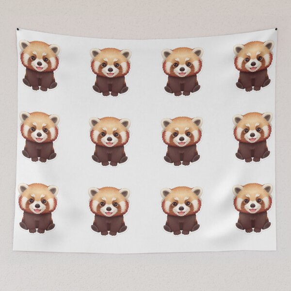 Item preview, Cute Red Panda Kawaii Sticker designed and sold by AhiraDesign.