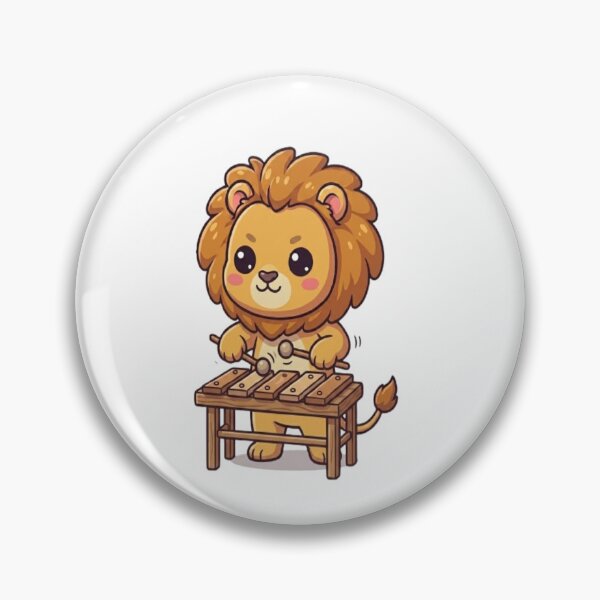 Item preview, Cute Lion Playing Xylophone Instrument designed and sold by Ella_Sketch.