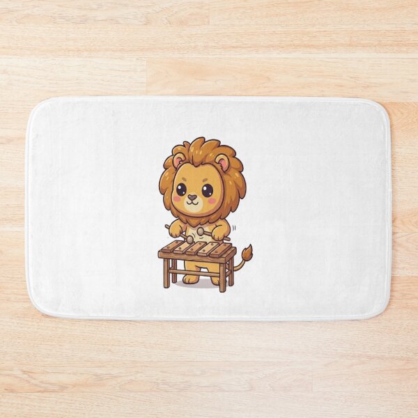 Item preview, Cute Lion Playing Xylophone Instrument designed and sold by Ella_Sketch.