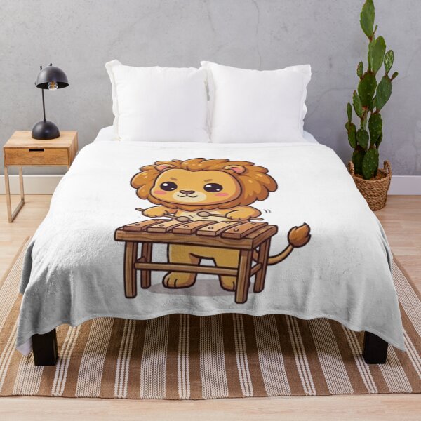 Item preview, Cute Lion Playing Xylophone Instrument designed and sold by Ella_Sketch.