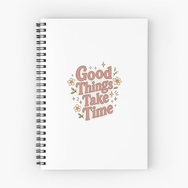 Item preview, Good Things Take Time Retro Floral Quote Sticker designed and sold by PopStickerLab22.