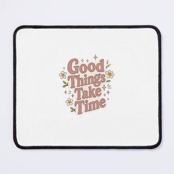 Item preview, Good Things Take Time Retro Floral Quote Sticker designed and sold by PopStickerLab22.