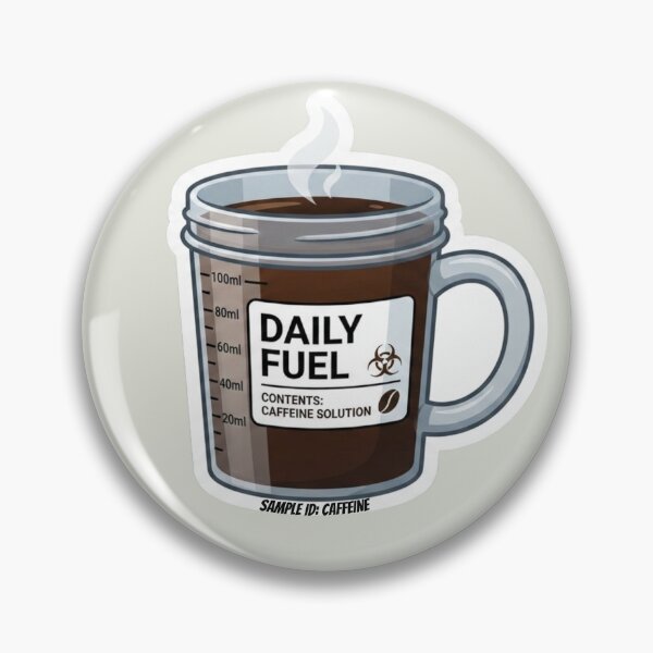 Item preview, Daily Fuel Coffee Laboratory Humor Sticker designed and sold by AllStikerspro.