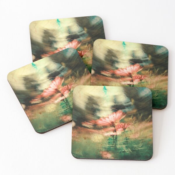 Item preview, Blurred Reflections — Abstract Green and Coral Motion Art designed and sold by BuckaBaby.