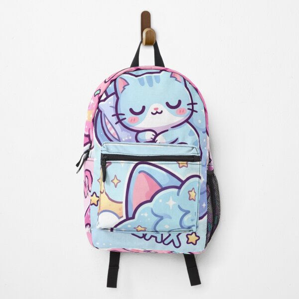 Item preview, "Two Moods Cat Brain – Sleep vs Party | Kawaii Pastel Split Brain Cute Cat" designed and sold by Arobinoz.