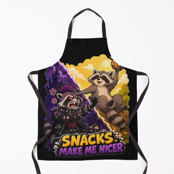Item preview, Snacks Make Me Nicer Funny Punk Raccoon Fight Gift for Snack Lovers designed and sold by Nightarel.
