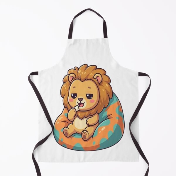 Item preview, Cute Lion Eating Popcorn Beanbag designed and sold by Ella_Sketch.