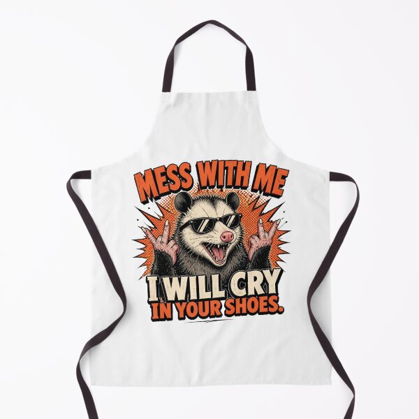 Item preview, Mess With Me I Will Cry In Your Shoes – Funny Possum Vintage Meme Graphic T-Shirt designed and sold by Cavalier-org.