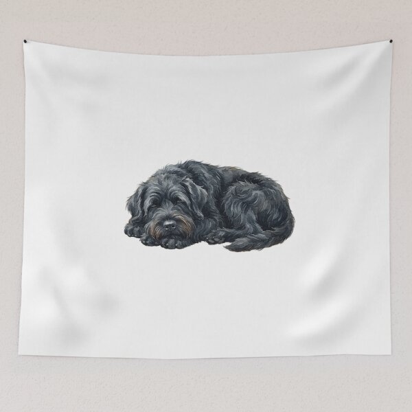 Item preview, Russian Terrier in watercolors sleeping designed and sold by TheMagicIcon.