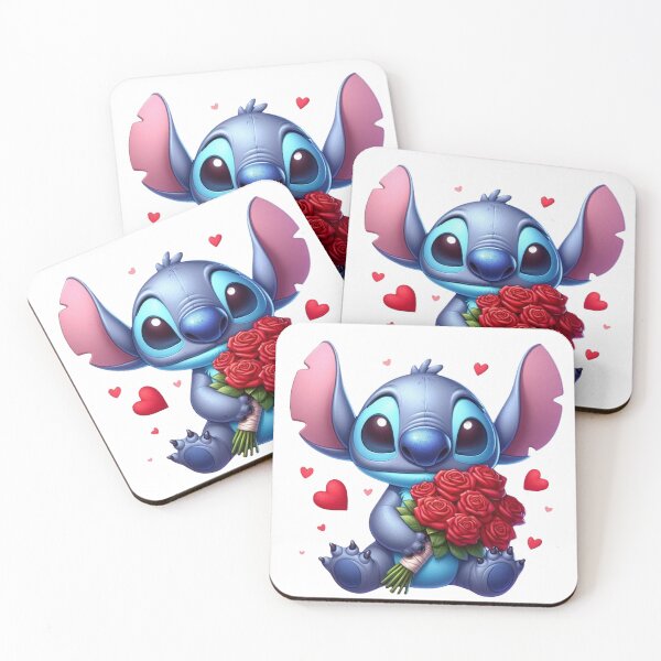 Item preview, Cute Blue Alien With Roses – Adorable Love & Romance Illustration designed and sold by Zebaiche.